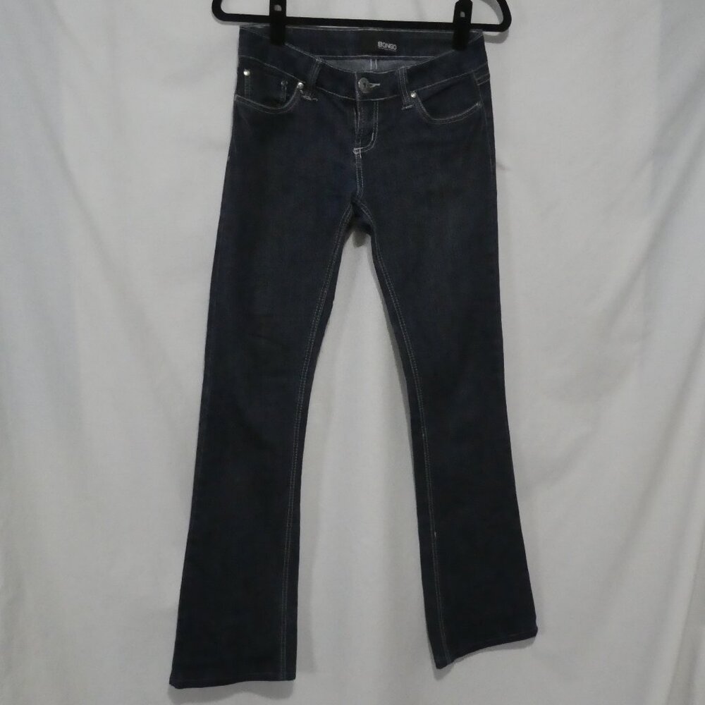BONGO - Denim Vision | size 7 | Classic Flared Dark Wash  Blue Denim Jeans